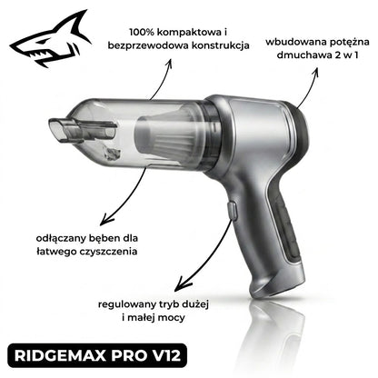 Ridgemax Odkurzacz i Dmuchawa Samochodowa 12V Pro
